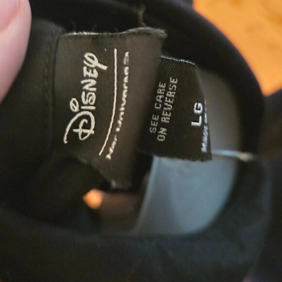 Her Universe Disney Halloween Bat Wing Collar Girls Woven Button-Up Size Large - Picture 6 of 6